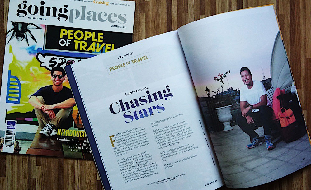 Feature on the June 2017 issue of Going Places Magazine